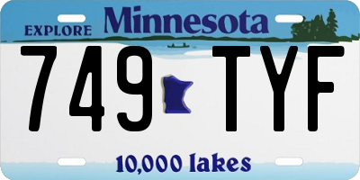 MN license plate 749TYF