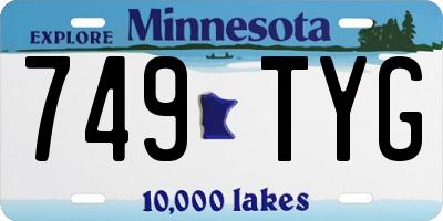 MN license plate 749TYG