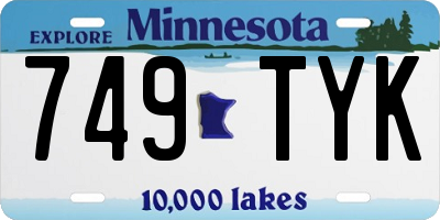 MN license plate 749TYK