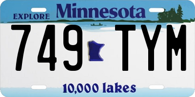 MN license plate 749TYM