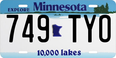 MN license plate 749TYO