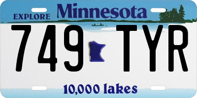 MN license plate 749TYR