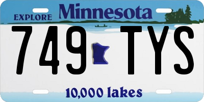 MN license plate 749TYS