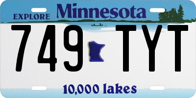 MN license plate 749TYT