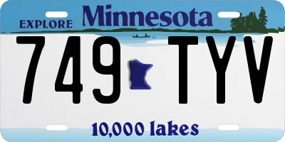 MN license plate 749TYV