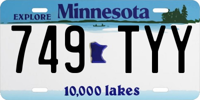 MN license plate 749TYY
