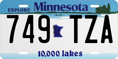 MN license plate 749TZA