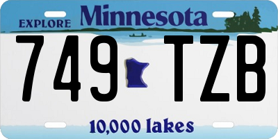 MN license plate 749TZB