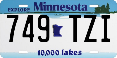 MN license plate 749TZI