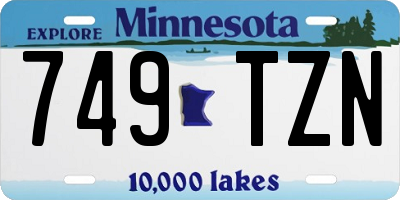 MN license plate 749TZN
