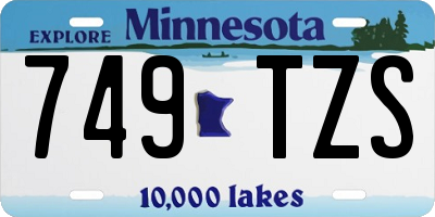 MN license plate 749TZS