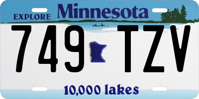 MN license plate 749TZV