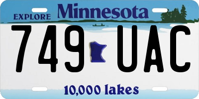 MN license plate 749UAC