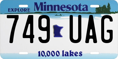 MN license plate 749UAG