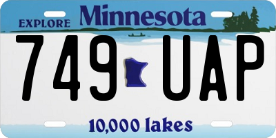 MN license plate 749UAP