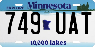 MN license plate 749UAT
