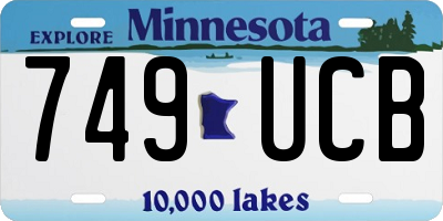 MN license plate 749UCB