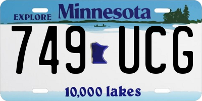 MN license plate 749UCG