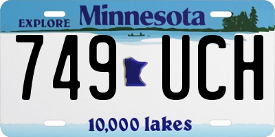 MN license plate 749UCH