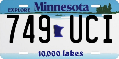 MN license plate 749UCI