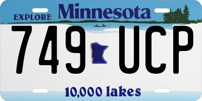 MN license plate 749UCP