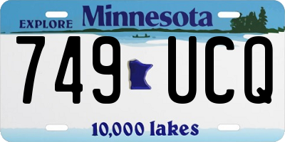 MN license plate 749UCQ