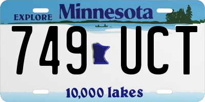 MN license plate 749UCT