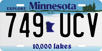 MN license plate 749UCV
