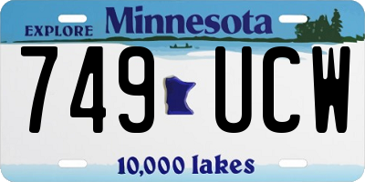 MN license plate 749UCW