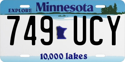 MN license plate 749UCY