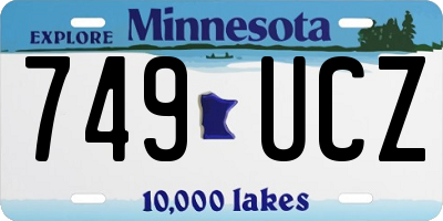 MN license plate 749UCZ