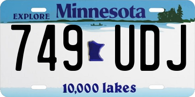 MN license plate 749UDJ