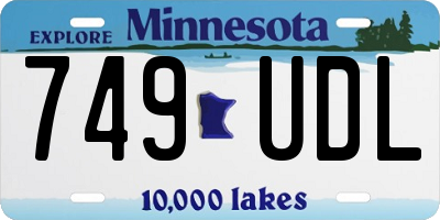 MN license plate 749UDL