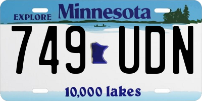 MN license plate 749UDN
