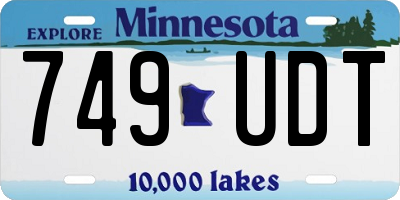 MN license plate 749UDT