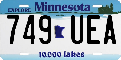 MN license plate 749UEA