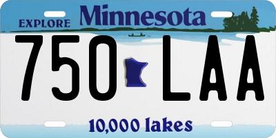 MN license plate 750LAA
