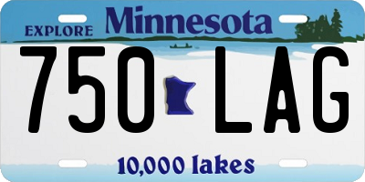 MN license plate 750LAG