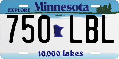 MN license plate 750LBL