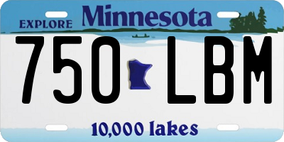 MN license plate 750LBM