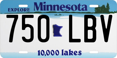 MN license plate 750LBV