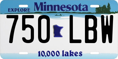 MN license plate 750LBW