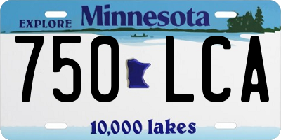 MN license plate 750LCA