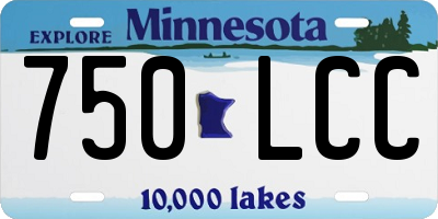 MN license plate 750LCC