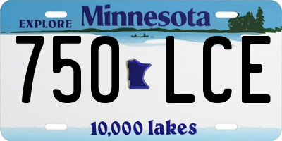 MN license plate 750LCE