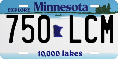 MN license plate 750LCM