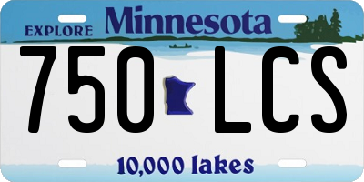 MN license plate 750LCS