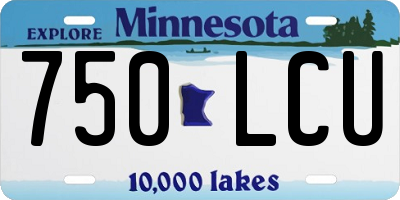 MN license plate 750LCU