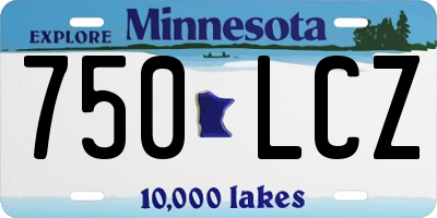 MN license plate 750LCZ