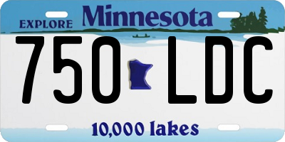 MN license plate 750LDC